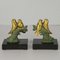 Art Deco Bookends with Patinated Metal Bird Figures, Set of 2, Image 1