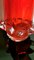 Vaso vintage in vetro di Murano soffiato a mano rosso, Immagine 9