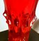 Rote mundgeblasene italienische Vintage Murano Vase 8