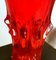 Vaso vintage in vetro di Murano soffiato a mano rosso, Immagine 8