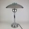 Deutsche Mushroom Tischlampe aus Chrom & Glas, 1980er 1