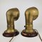 Nautical Bronze Dorade Vent Funnel Table Lamps, 1970s, Set of 2 4