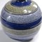 Striped Ceramic Vase in Rimini Blue from Bitossi, Italy, 1970s 5