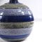 Vase en Céramique à Rayures Bleu Rimini de Bitossi, Italie, 1970s 6