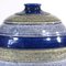 Vase en Céramique à Rayures Bleu Rimini de Bitossi, Italie, 1970s 3