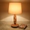 Mid-Century Table Lamp with Handmade Oak Lamp Base, 1960s, Image 5