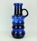 Large Mid-Century Ceramic No. 427-47 Floor Vase in Blue Drip Glaze from Scheurich 1