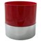 Red and Chrome Waste Paper Basket from Kartell, Italy, 1970s, Image 1