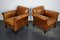 Dutch Cognac Leather Club Chairs, Set of 2 4