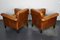 Dutch Cognac Leather Club Chairs, Set of 2 9