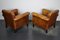 Dutch Cognac Leather Club Chairs, Set of 2 7