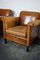 Dutch Cognac Leather Club Chairs, Set of 2 10