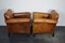 Dutch Cognac Leather Club Chairs, Set of 2 5