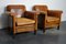 Dutch Cognac Leather Club Chairs, Set of 2 3