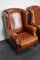 Club chair in pelle color cognac, Olanda, set di 2, Immagine 9