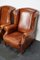 Club chair in pelle color cognac, Olanda, set di 2, Immagine 2