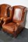 Dutch Cognac Leather Club Chairs, Set of 2 2