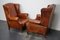 Dutch Cognac Leather Club Chairs, Set of 2 6