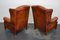 Fauteuils Club en Cuir Cognac, Pays-Bas, Set de 2 5