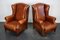 Fauteuils Club en Cuir Cognac, Pays-Bas, Set de 2 3