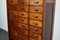 Dutch Industrial Beech and Mahogany Apothecary Cabinet, Mid-20th Century, Image 14