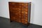 Dutch Industrial Beech and Mahogany Apothecary Cabinet, Mid-20th Century 2