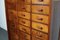 Dutch Industrial Beech and Mahogany Apothecary Cabinet, Mid-20th Century, Image 12