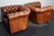 Dutch Cognac Leather Chesterfield Club Chairs, Set of 2 4