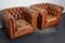 Dutch Cognac Leather Chesterfield Club Chairs, Set of 2, Image 2