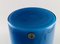 Grand Vase et Bouteille en Verre Bleu avec Boule Jaune par Otto Brauer pour Holmegaard 5