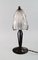 Art Deco Table Lamp in Art Glass and Cast Iron by Degue, France, 1930s, Image 2