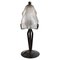 Art Deco Table Lamp in Art Glass and Cast Iron by Degue, France, 1930s, Image 1