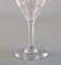 Bicchieri da vino bianco Baccarat in vetro trasparente soffiato a bocca, Francia, set di 7, Immagine 5