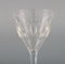 Baccarat White Wine Glasses in Clear Mouth-Blown Crystal Glass, France, Set of 7 6