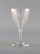 Baccarat White Wine Glasses in Clear Mouth-Blown Crystal Glass, France, Set of 7 3