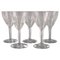 Baccarat White Wine Glasses in Clear Mouth-Blown Crystal Glass, France, Set of 5 1