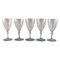 Verres à Vin Baccarat Art Déco en Verre de Cristal Transparent, France, Set de 5 1