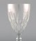 Art Deco Baccarat Red Wine Glasses in Clear Crystal Glass, France, Set of 5 4