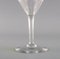 Baccarat Red Wine Glasses in Clear Mouth Blown Crystal Glass, France, Set of 9 5