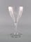 Baccarat Red Wine Glasses in Clear Mouth Blown Crystal Glass, France, Set of 9 3