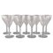 Baccarat Red Wine Glasses in Clear Mouth Blown Crystal Glass, France, Set of 9 1