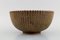 Bowl in Glazed Ceramics with Grooved Body by Arne Bang, Denmark 4