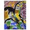 Efeu Lysdal, große abstrakte moderne Malerei, Mixed Media auf Karton 1