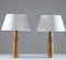 Mid-Century Scandinavian Table Lamps in Pine from Luxus, Set of 2 2