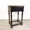 Small Antique Oak Hall Table with Stone Top 10