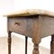 Small Antique Oak Hall Table with Stone Top 8