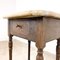 Small Antique Oak Hall Table with Stone Top, Image 8