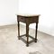 Small Antique Oak Hall Table with Stone Top 7