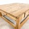 Antique French Square Elm Wooden Coffee Table with Drawer 3
