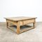 Antique French Square Elm Wooden Coffee Table with Drawer 12